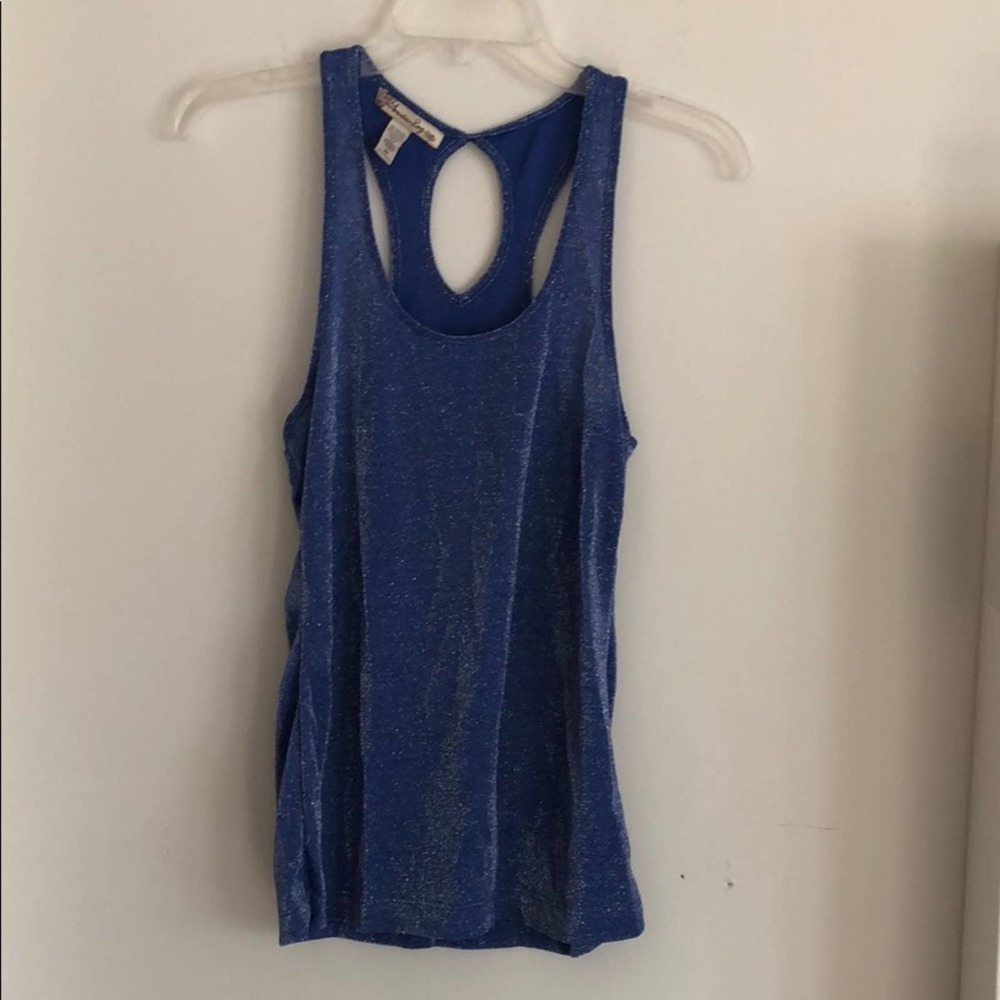 American Rag Blue and Silver Metallic Tank Top